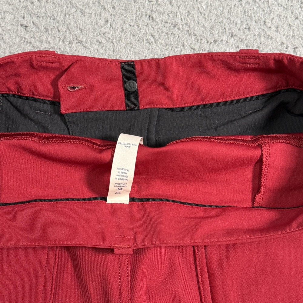 Lululemon Athletica Stretch Khaki Pants Mens 32x30 Red Hiking Travel Outdoor - Picture 11 of 15